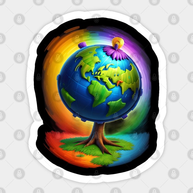 Earth Day Celebration Sticker by Hunter_c4 "Click here to uncover more designs"